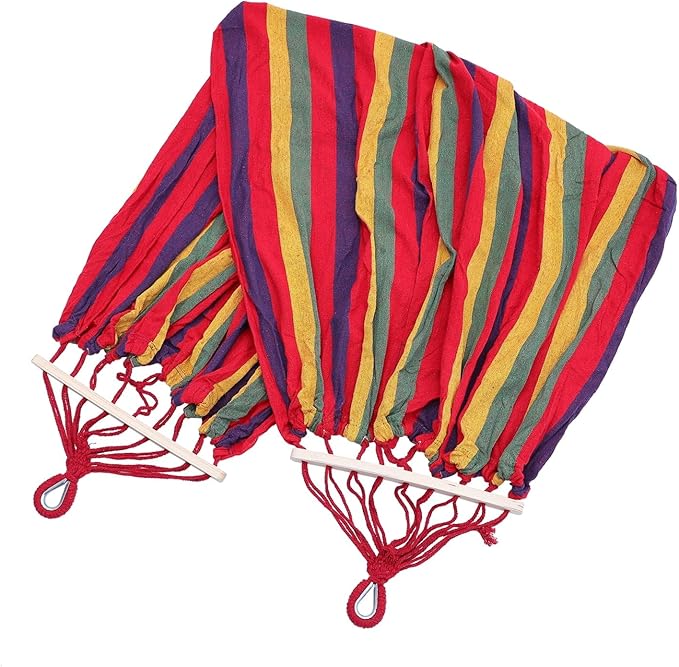 Outdoor Hammock Hanging Hammocks Striped Hammock Travel 190X150CM