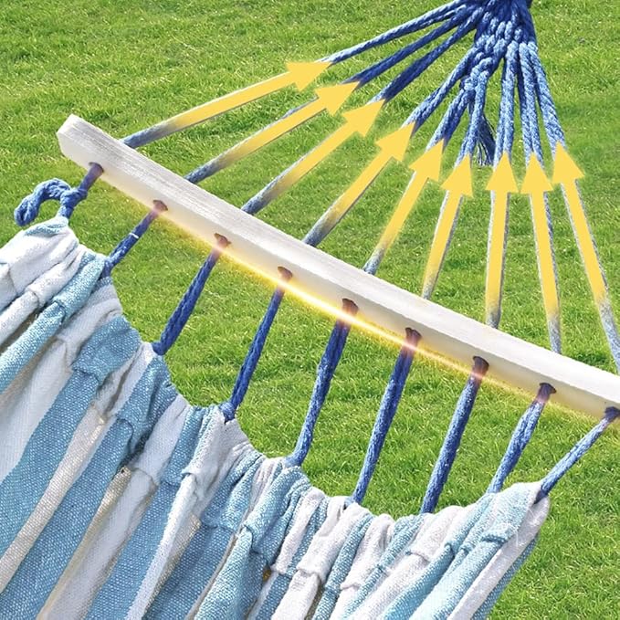 Portable Hammock,Canvas Hammock,Outdoor Hammock Anti-Rollover Travel Camping Portable Hammock Hanging Chair Outdoor Portable Camping Travel Equipment (Color : Blue, Size : 190 * 150cm)