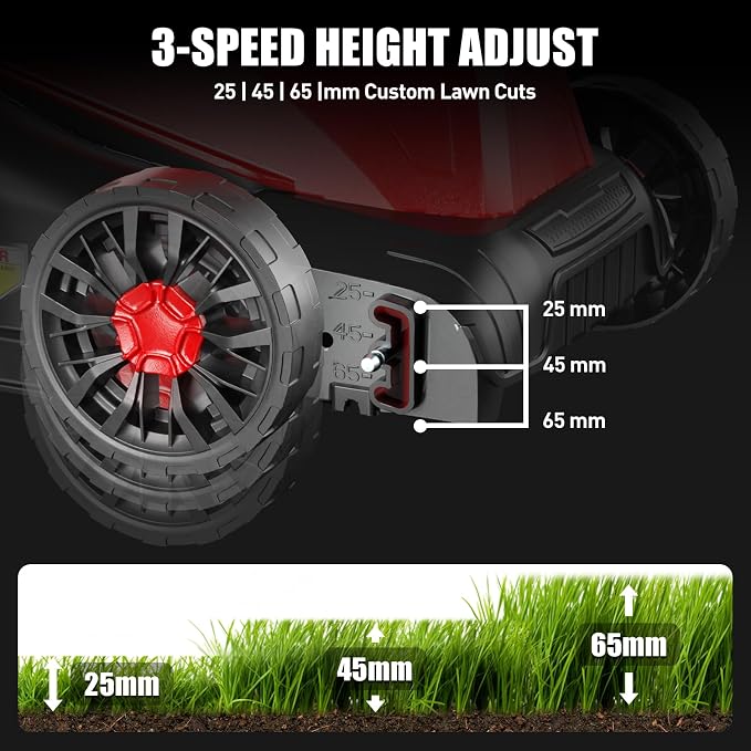 MECHOS 120V Electric Lawn Mower，1050W Corded Yard Power Rake Tool Machine for Grass Thatch Removal (Electric Corded Lawn Mower)