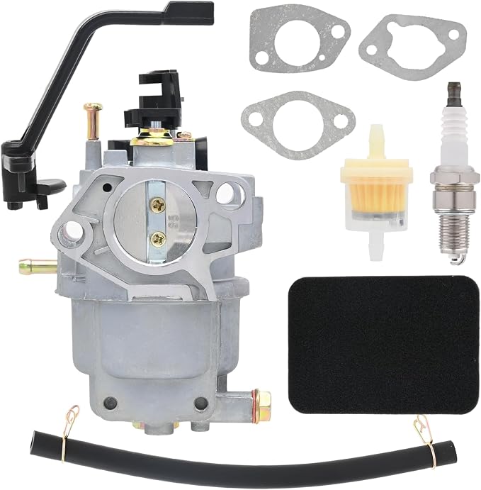 NIMTEK GP5500 GP6500 Carburetor with Filter for Generac GP5000 GP6500E GP7500E GP8000E Jingke Huayi 5KW 5.5KW 6.5KW OHV 389cc 188F 190F Generator Replace 0J58620157 0G8442A11