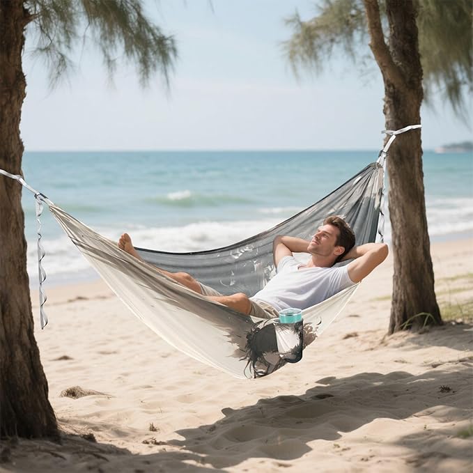 Gothic Anime Skulls Girl Outdoor Hammocks Foldable Backyard Hammock for Patio Backyard Lounge Base