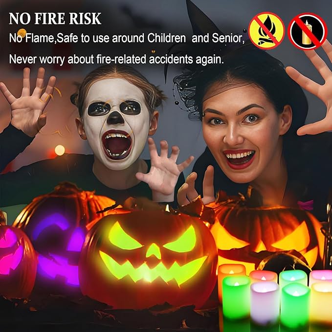 Multi Color Changing Votive Flameless Candles with Remote and Timer - Battery Operated Led Tea Light Candles，Set of 10 Colored Flickering Candles for Birthday, Wedding, Anniversary Easter Party Décor.