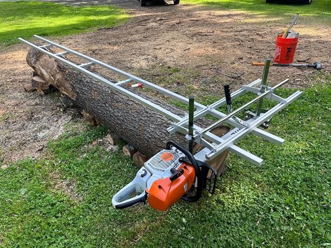 Portable Chainsaw Mill 36 Inches Planking Milling Bar Size 14 Inches to 36 Inches,with 9Ft Rail Mill Guide System