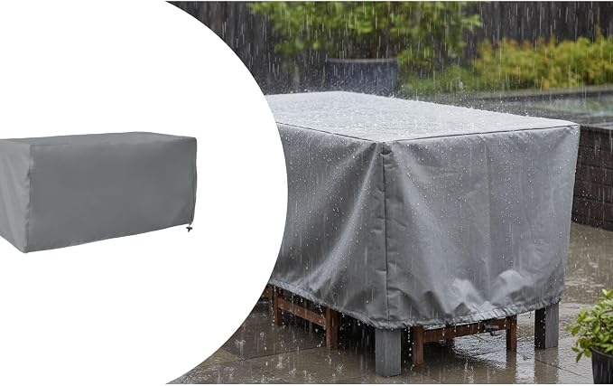 Outdoor Deck Box Cover for Patio Storage Box Protection with Secure Fit, 123x62x55 cm and 158x76x69 cm Options