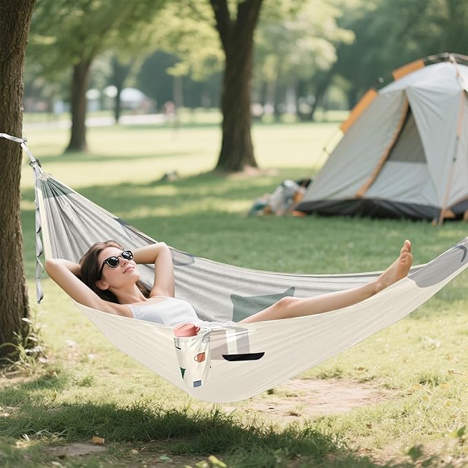 Home and Pet Supplies Outdoor Hammock with Tree Straps Cloth for Outside Beach Patio Garden