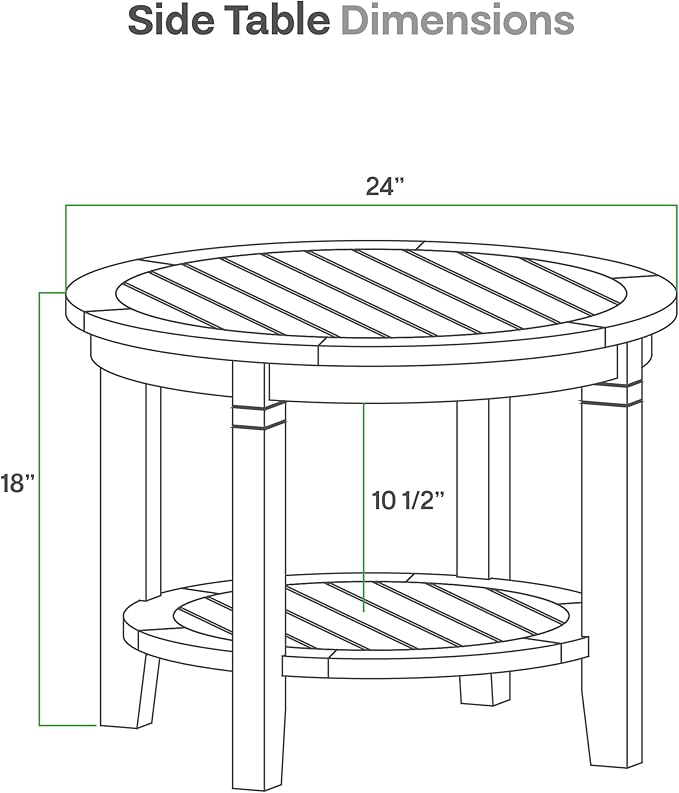 Cambridge Casual Robin Teak Wood 3 Piece Patio Conversation Set with Oyster Cushion, Chat Set with Patio Club Chair and Side Table, Removable Cushion, Weather-Resistant, Perfect for Small Space