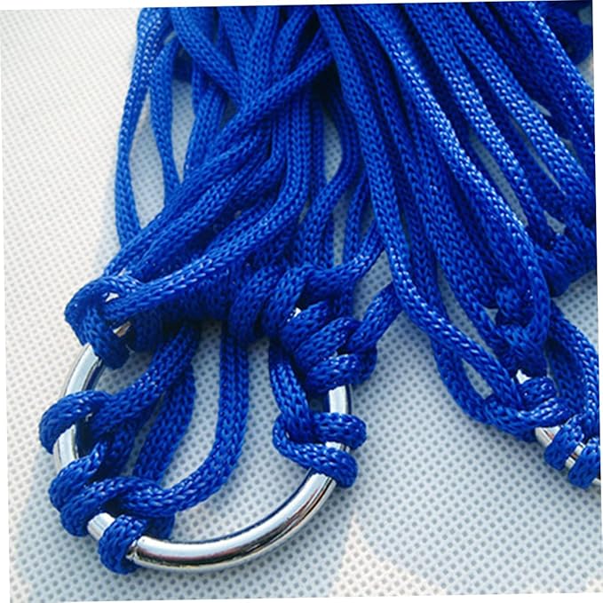 2pcs Outdoor Hammocks Nylon Rope Mesh Hammock Bed Heavy Duty Camping Swing Bed