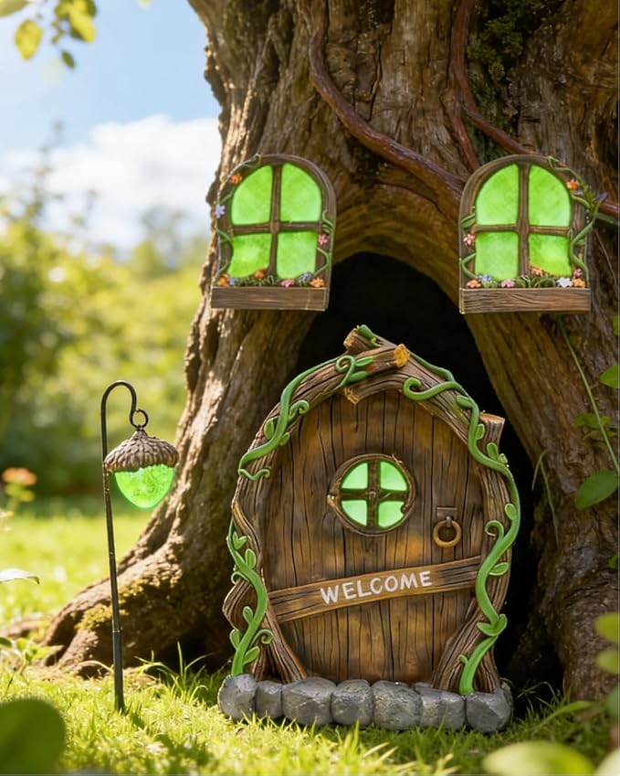 fairy door,fairy door for tree,fairy garden door,fairy garden accessories | fairy door kit,fairy decor,fairy garden accessories outdoor,fairy tree decorations outdoor,fairy door for wall,tree face