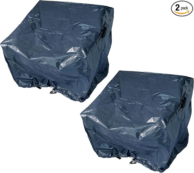 Patio Chair Covers 2 Pack Waterproof,Outdoor Furniture Covers,Windproof,Heavy Duty Outdoor Chair Cover,Fits up to 30"W x 33" D x 36"H,Grey