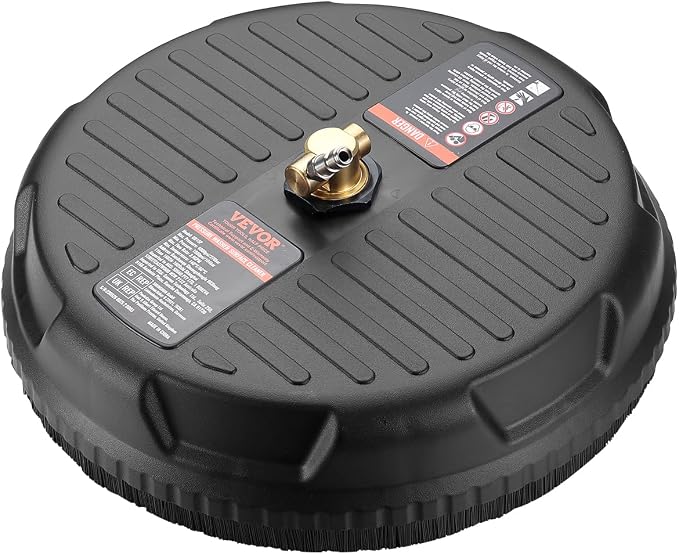 VEVOR 15 Inch Pressure Washer Surface Cleaner, 4000 PSI Universal Power Washer Accessory with 1/4 Inch Quick Connect, Heavy Duty Concrete Cleaner for Driveway, Patio, Floor and Sidewalk