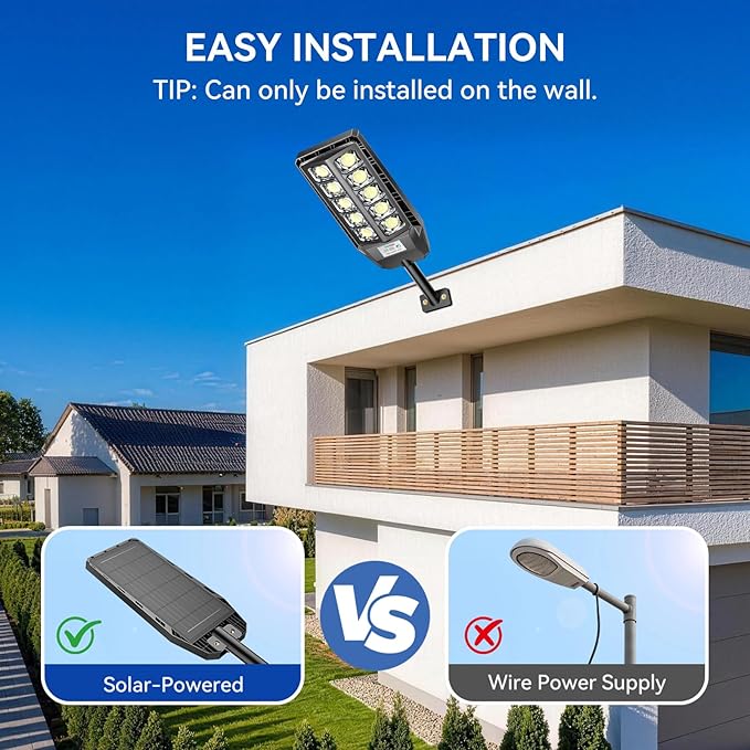 CEDIO 6000W Solar Lights Outdoor,IP67 Waterproof Solar Street Lights,Dusk to Dawn Outdoor Solar Lights with Remote for Backyard,Garage and Parking Lot （2 Pack）