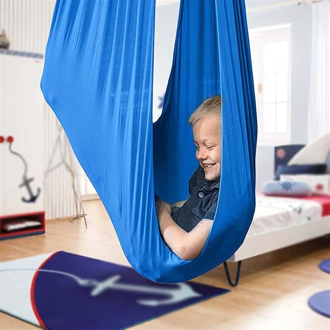 Physical Therapy Swing for Kids Autism, Adjustable Breathable Cuddle Hammock Indoor- Has A Calming Effect On Children (Hanging Hardware Included), Up to 440 Lbs (200 Kg)