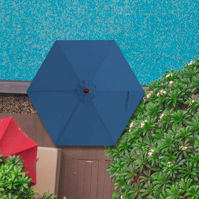 Patio Umbrella Replacement Canopy Only,Outdoor Table Market Yard Umbrella Top for Outdoor Umbrella Canopy