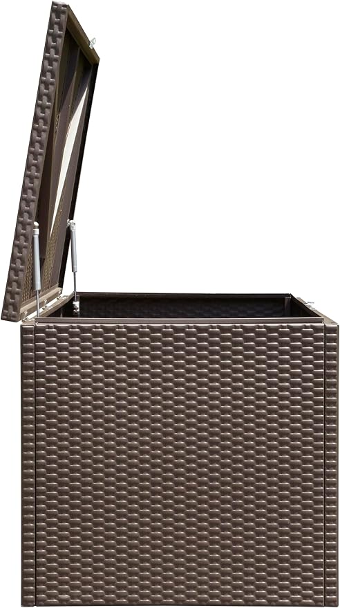 Arrow 4' x 2' x 2' Spacemaker Espresso 134 Gallon Hot-Dipped Galvanized Steel Storage Deck Box