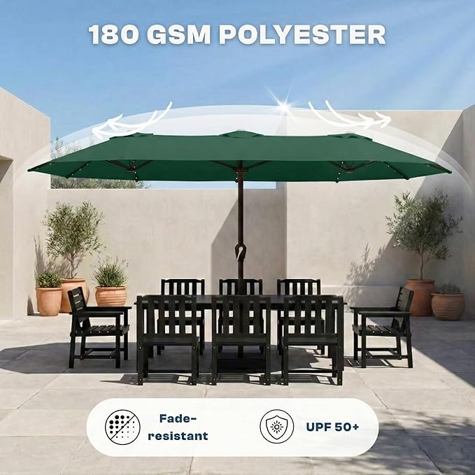 15FT Large Patio Umbrella with Base Included