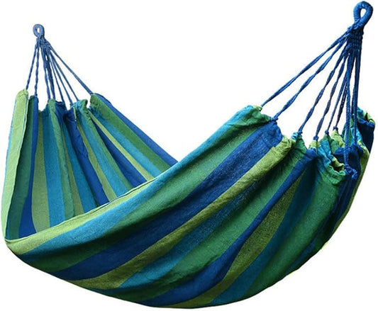 Camping Portable Hanging Hammock Indoor Home Bedroom Hammock Lazy Chair Travel Outdoor Swing Chair Thick Canvas Bed Hammocks Blue01