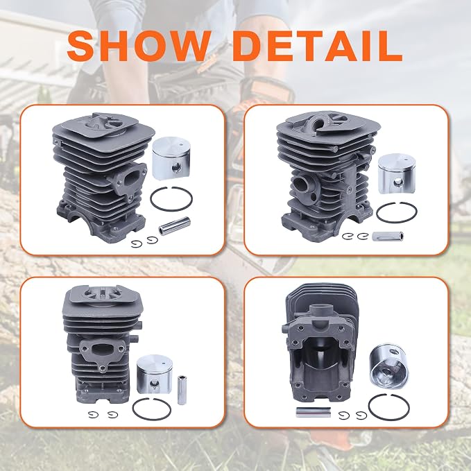 40Mm Cylinder Piston Carburetor Kit For Husqvarna 142 141 137 136 Chainsaw 530069941, 530071987, 530019172, 530035482, 530029811, 530056363