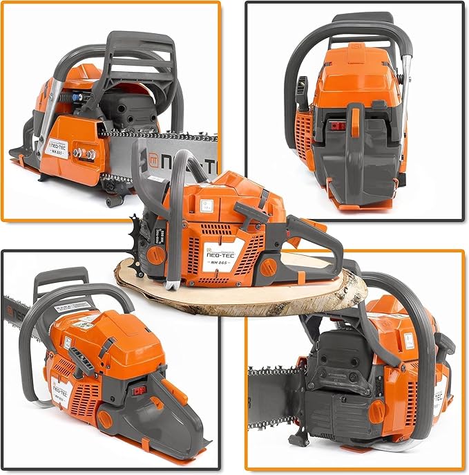NEO-TEC New NH865 65cc Gas ChainSaw, Chain Saw with 24 Inch Advance Bar and Chain, 3.4KW 4.6HP Gasoline Chainsaw for Professional Wood Work (24 INCH)