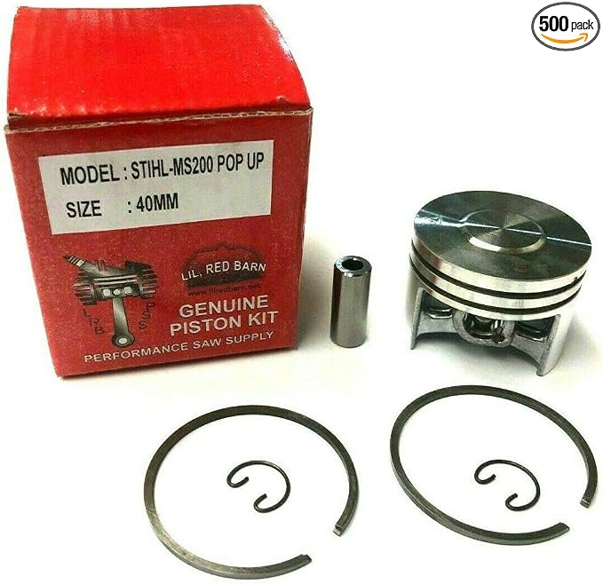 Pop Up Piston Kit Compatible with Stihl MS200, MS200T, 020T Chainsaws 40mm, Replaces Stihl Part # 1129 030 2002 Extra Power And Compression Two Day Standard Shipping To All 50 States!