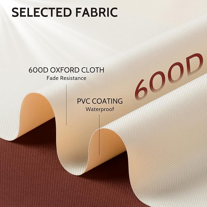COSFLY Patio Furniture Covers Waterproof for Sofa, Outdoor Loveseat Covers Heavy Duty Fits up to 58W x 40D x 31H inches Brown