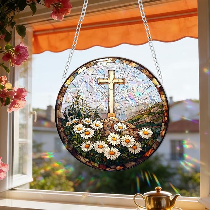 Sun Catchers Indoor Window, Acrylic Rainbow Suncatcher Window Hanging Decoration for Living Room Bedroom Summer Home Balcony Ornaments Decoration (SC2201)