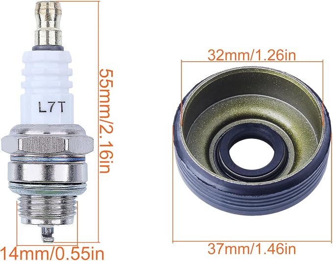 40Mm Cylinder Piston Carburetor Kit For Husqvarna 142 141 137 136 Chainsaw 530069941, 530071987, 530019172, 530035482, 530029811, 530056363