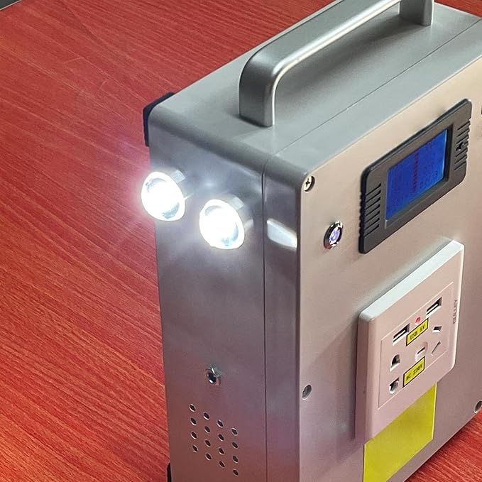 Emergency Hand Generator, 30W/150W500W Outdoor Portable Manual Hand Crank Generator with USB Charger, LED Emergency Light, Household Powerful Emergency Power Supply,500W