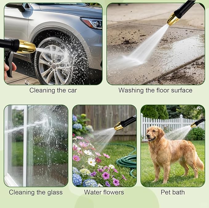 Jet Nozzle Power Washer forGarden, 2026 New Pressure Washer Wand with Jet Nozzle, Pressure Washer Nozzle for Car Washing Patio Garden Outdoor Cleaning