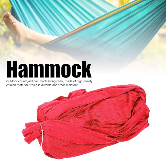 Hammock Outdoor Portable Garden Courtyard Hanging Swing Hammock Chair Set for Children Kid(1.5m-Red)