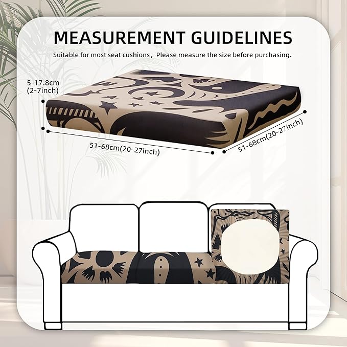 BIETYONE 8Pcs Stretch Patio Cushion Covers,for Outdoor Couch Cushion Covers Replacement,Outdoor Sofa Covers Patio Slipcovers Couch Cover,Washable Furniture Cover (Pigeon2, Cover Only)