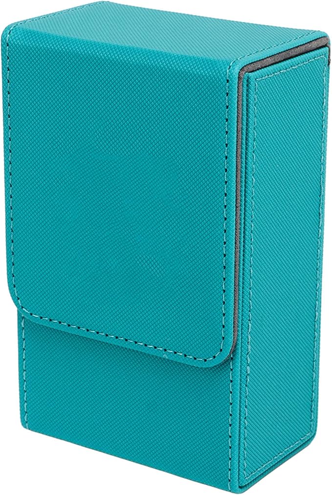 Haofy PU Leather Tarot Storage Box Sun Moon Design Large Size Felt Lined Holds 95+ Cards for Universal Standard Tarot Cards (Blue Green)