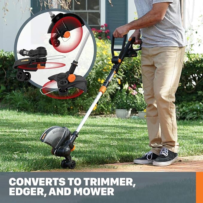 Worx WG170.2 20V Power Share GT Revolution 12" Cordless String Trimmer (Battery & Charger Included) & WA0004 (2) Replacement Trimmer Line for Select Cordless String Trimmers