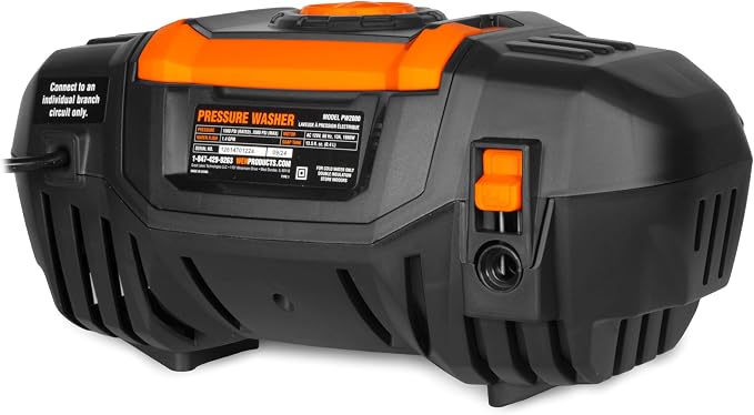 WEN 2000 PSI Electric Pressure Washer, Briefcase Style with 1.4 GPM Adjustable Flow Rate (PW2000)