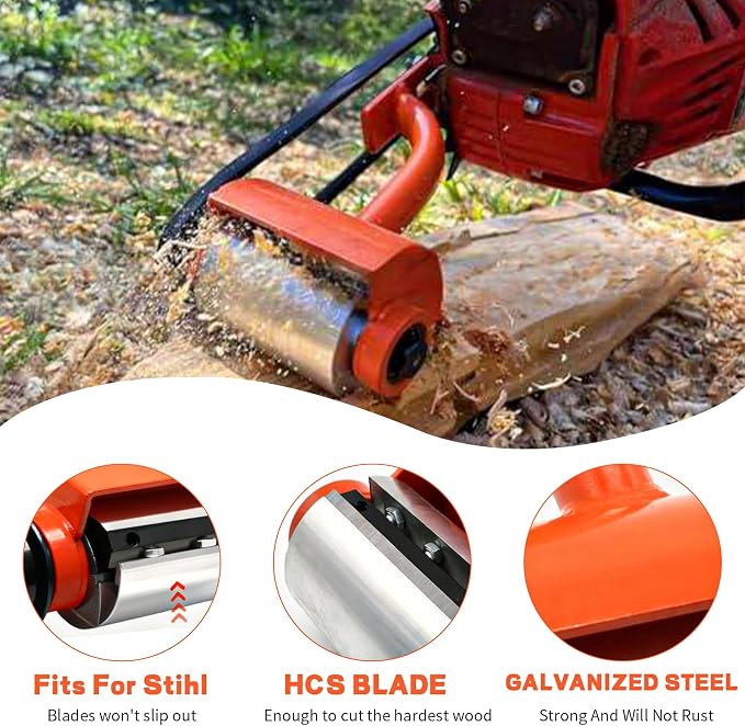 Log Peeler, Log Debarker Designed for Husqvarna and STIHL, Chainsaw Attachment for Wood Debarking,Chainsaw Accessories,Timber Framing Tool