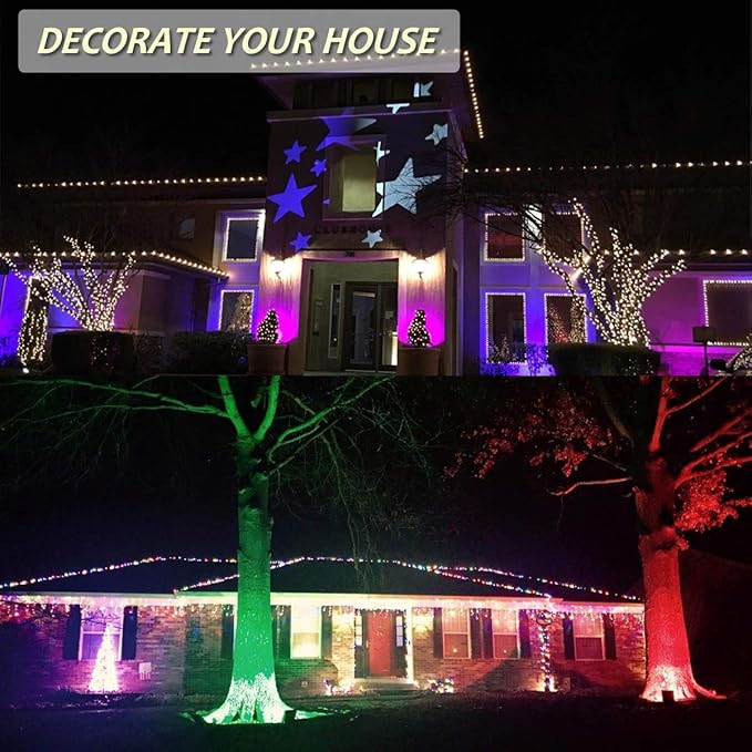 20W RGB LED Flood Lights Color Changing Floodlight with Remote Control Waterproof Outdoor Landscape Lighting,16 Colors 4 Mode Dimmable Wall Washer Light for Garden,Yard (2 Pack)
