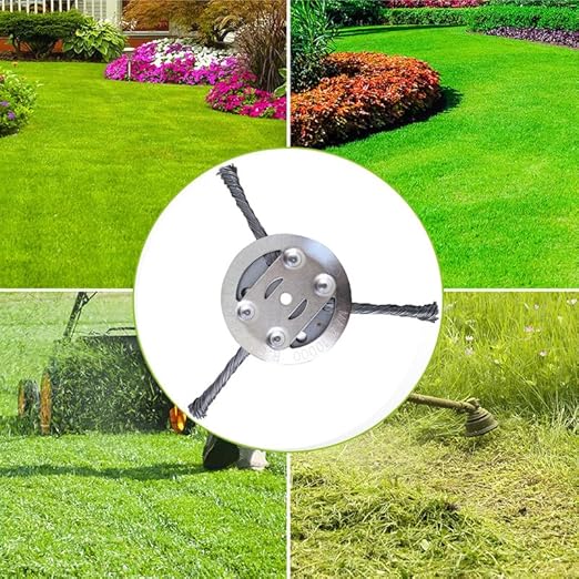 Professional Weed Brush for Brush Cutter |Weed Brush for Brush Cutter Lawn Trimmer, Steel Wire Round Brush Garden Accessories, Steel Wire Grass Trimmer Head