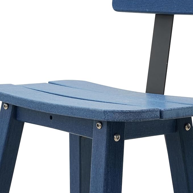 Outdoor Bar Table, HDPE Patio Bar Table, All Weather Height Patio Tables, Outdoor Bar Height Table, Tall Bistro Pub Table for Outside Deck, Porch, Backyard, Garden, Navy Blue