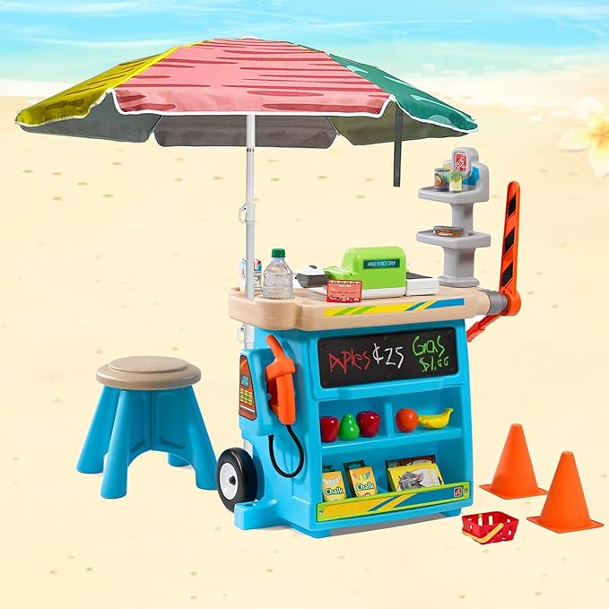 LOTTAFUN Water Table Kid Umbrella 5ft Beach Umbrella Diameter 0.99-1.2 Inch Pole Resistant UV 50+ Portable Sun Shade with Sand Anchor & Carry Bag, Outdoor Folding Umbrella for Beach,Pool,Patio,Garden (3 Color Block) NO Tilt The sand needs to be over 5 ...