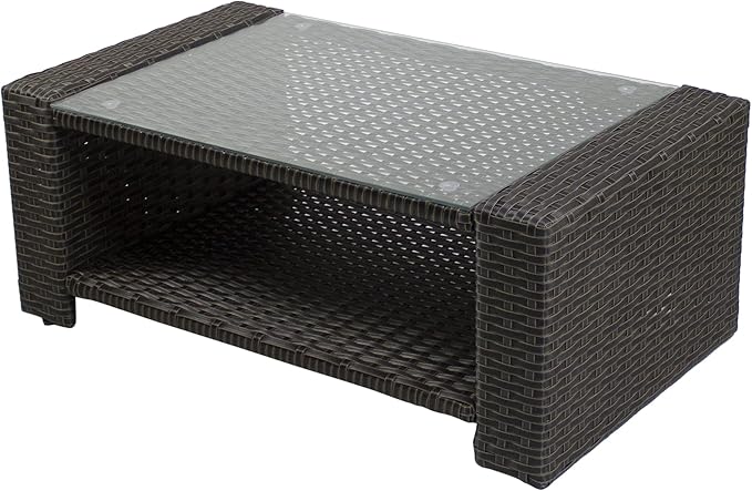 4-Piece Georgetown Resin Wicker Outdoor Patio Conversation Set with Cushions