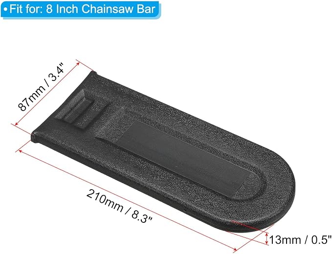 PATIKIL 8 Inch Chainsaw Chain Cover, 3 Pack Chain Saw Bar Protective Cover Plastic Chainsaw Saw Bar Scabbard Cover for Garden Chainsaw, Black