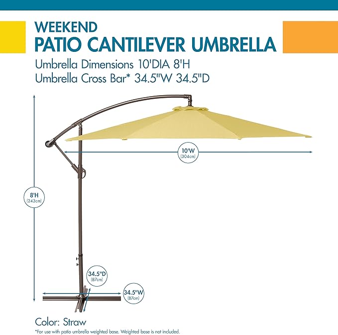 Classic Accessories Duck Covers DUCN2 Weekend Patio Cantilever Umbrella