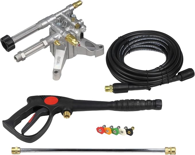 The ROP Shop 2600 psi, 7/8" Shaft, Right-Handed, Pressure Washer Pump & Deluxe Spray Kit