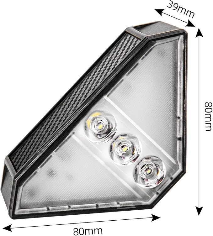 Solar Stair Lights IP65 Solar Step Light for Outdoor Stairs Waterproof for Rain Snow Lights for Patio Garden Porch Deck Front Step (Warm Light - 4PC)