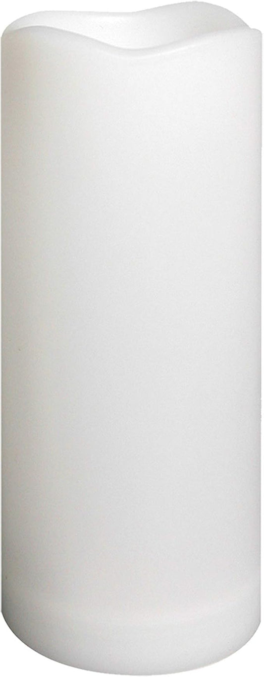 Waterproof Outdoor Flameless Pillar Candle with Timer Battery Operated Electric LED Candle Set for Gift Home Décor Party Wedding Supplies Garden Halloween Christmas Decoration, 1 Pack, 3” x 7”