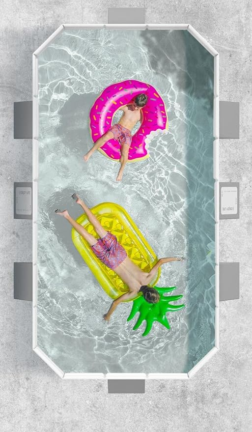 Jessie Foldable Pool for Kids and Adults Non InflatableFrame Outdoor Swimming Pool Blue Kiddie Pools Thickened Support Dog Above Ground Garden Backyard (102.36 in)