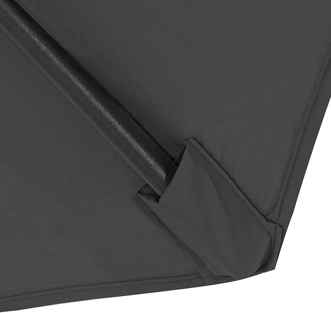 MASTERCANOPY Patio Umbrella 7.5 ft Replacement Canopy for 6 Ribs-Dark Grey Canopy Only