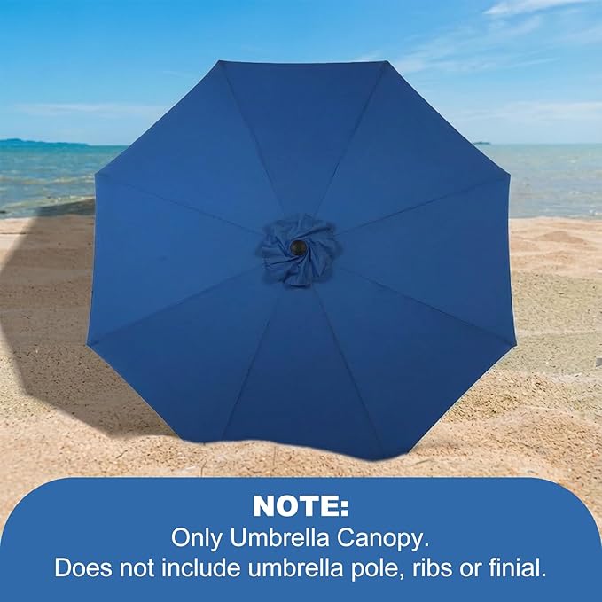 BPS Patio Umbrella Replacement Canopy for 9 ft 8 Ribs Table Umbrella, Outdoor Umbrella Replacement for Market Parasol, Canopy Only
