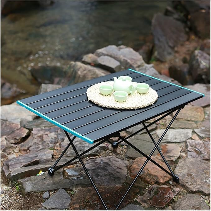Folding Dining Table Outdoor Garden Furniture Sets Coffee Side Marching Tables Salon porable Folding Picnic Fishing Table Camping Supplies Equipment (Color : Blue 40x35x29cm)