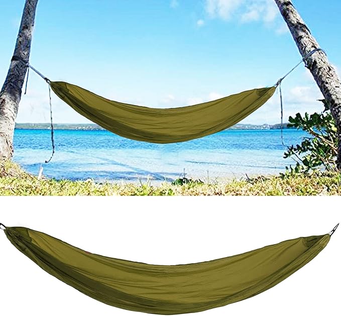 Camping Hammock Portable Parachute Hammock with Storage Bag and Snap Hook for Outdoor Activities