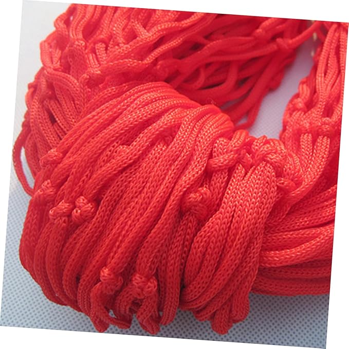MaGiLL 3pcs Nylon Rope Mesh Hammock Patio Hanging Chair Rope Tree Hammock Rope Hammock Chair Hanging Nap Bed Nylon Mesh Hammock Meshy Rope Hammock Travel Red Outdoor Leisure Hanging Net
